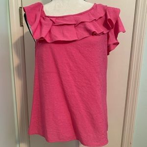 Lovely fuchsia ruffled Blouse
